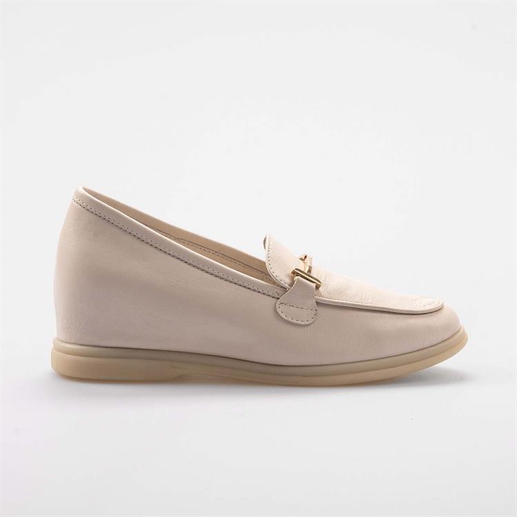 Rouge Kadın Hakiki Deri Bej Günlük Ayakkabı