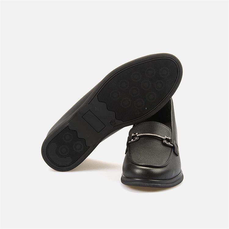 Tanca Kadın Hakiki Deri Siyah Topuklu Ayakkabı