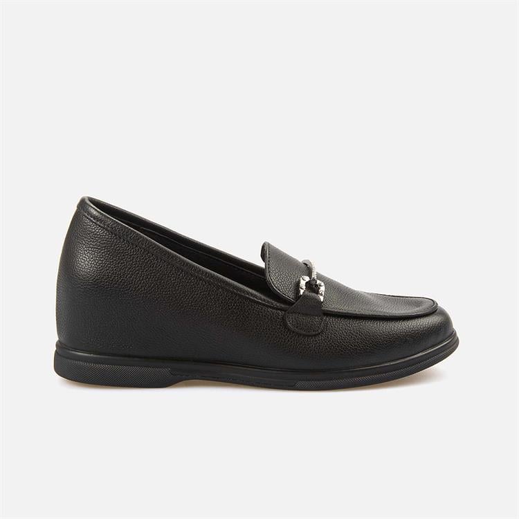 Tanca Kadın Hakiki Deri Siyah Topuklu Ayakkabı