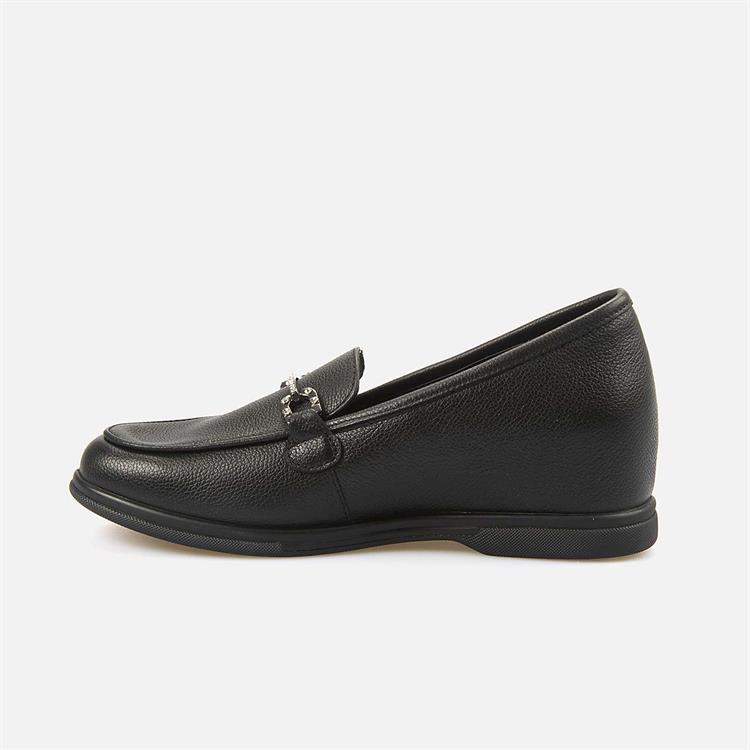 Tanca Kadın Hakiki Deri Siyah Topuklu Ayakkabı