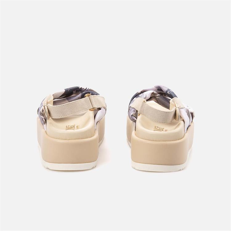 Rouge Kadın Hakiki Deri Eva Taban Bej Sandalet 