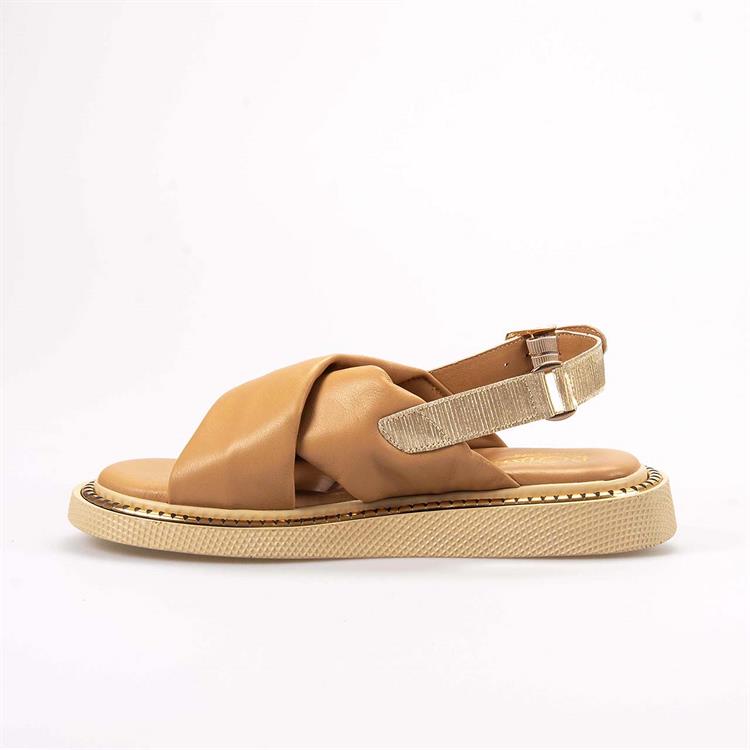 Rouge Kadın Hakiki Deri Eva Taban Bej Sandalet 