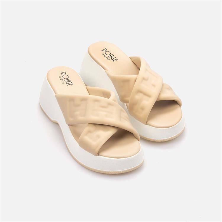 Rouge Kadın Tekstil Poli Taban Ten Strec Terlik Ayakkabı