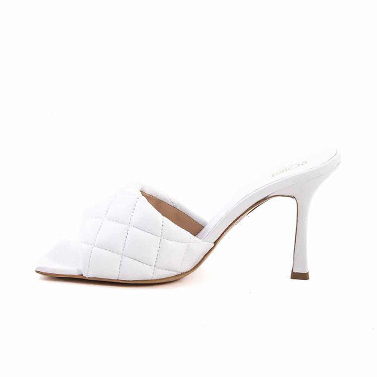 Rouge Kadın Rugan Deri Neolit Taban Beyaz Terlik Terlik