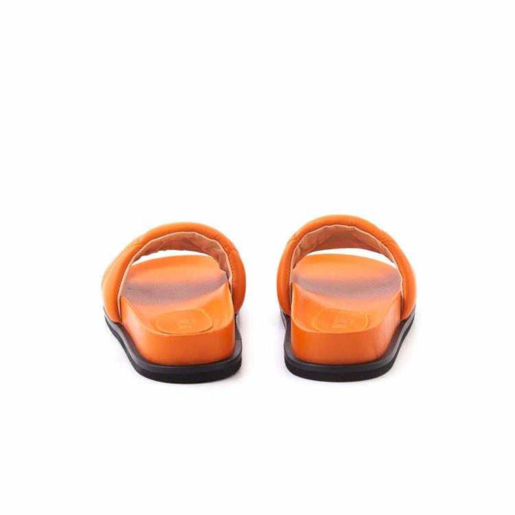 Rouge Kadın Hakiki Deri Microlight Taban Orange Terlik Terlik