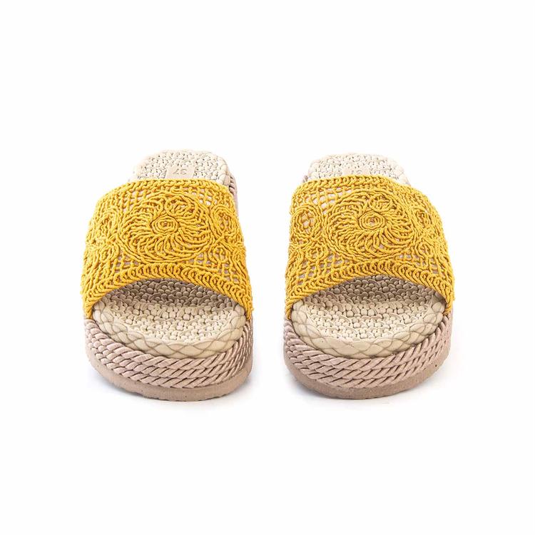 Rouge Kadın Tekstil Eva Taban Hardal Terlik Terlik