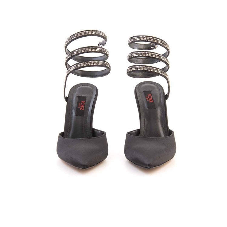 Rouge Kadın Vegan Siyah Topuklu Ayakkabı