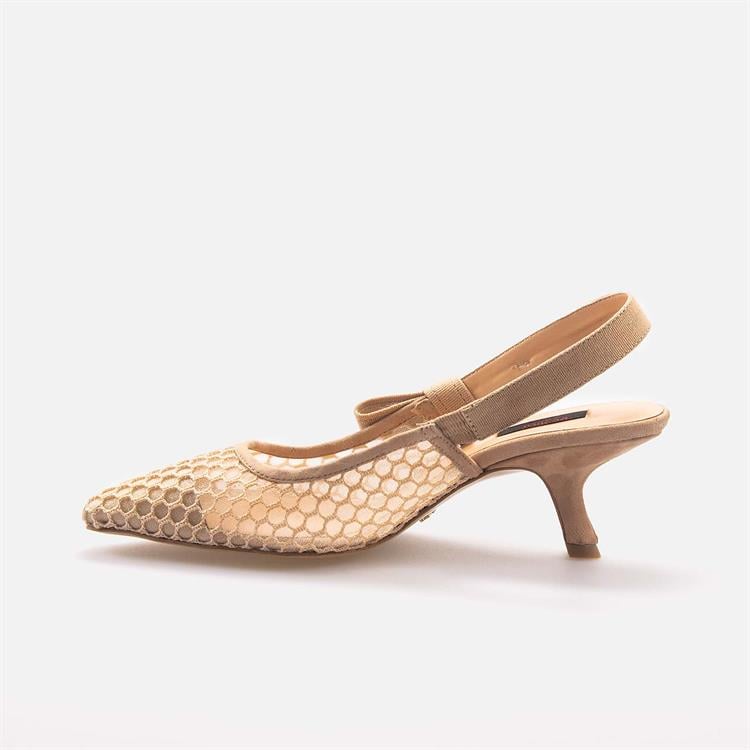 Rouge Kadın Hakiki Deri Microlight Taban Ten Topuklu Ayakkabı