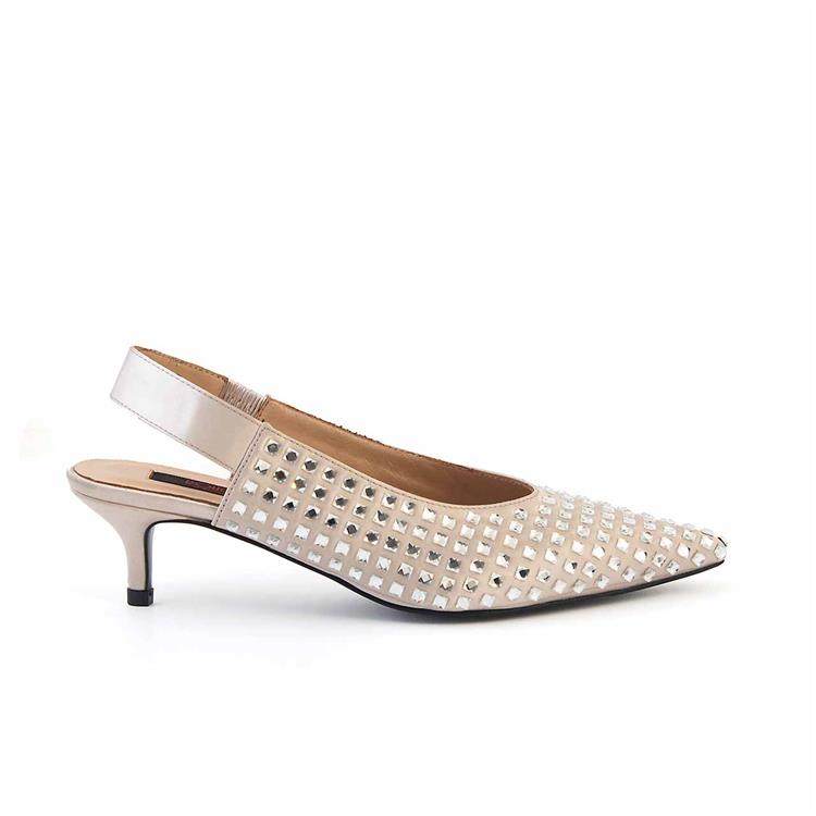 Rouge Kadın Hakiki Deri Microlight Taban Bej Topuklu Ayakkabı