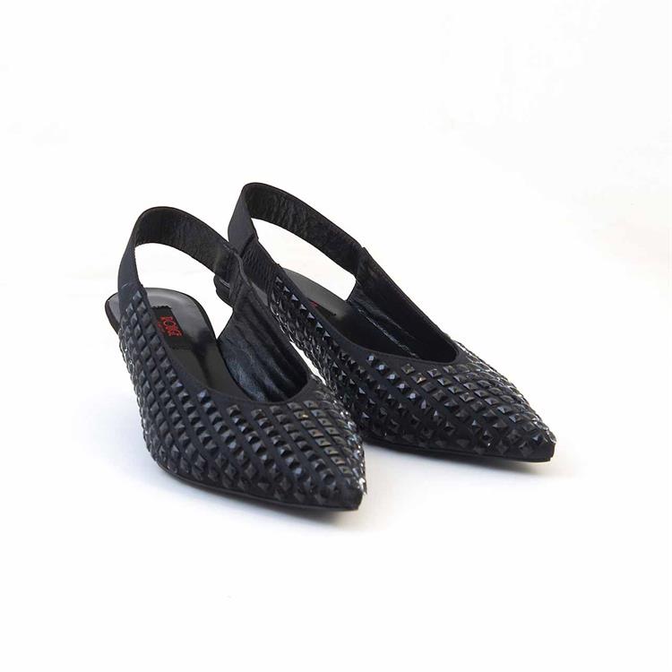 Rouge Kadın Hakiki Deri Microlight Taban Siyah Topuklu Ayakkabı