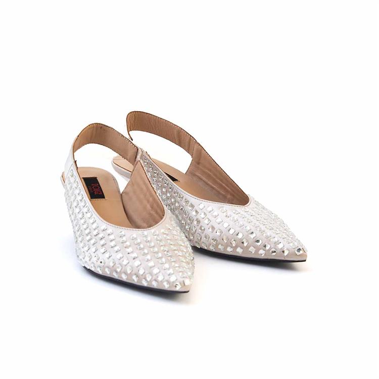 Rouge Kadın Hakiki Deri Microlight Taban Bej Topuklu Ayakkabı