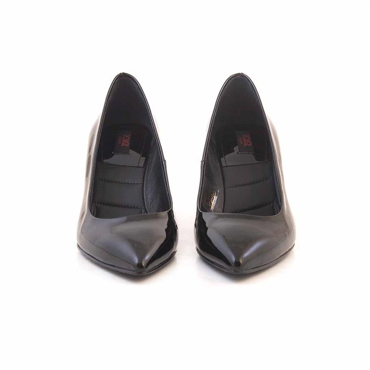 Rouge Kadın Rugan Deri Tpu Taban Siyah Topuklu Ayakkabı