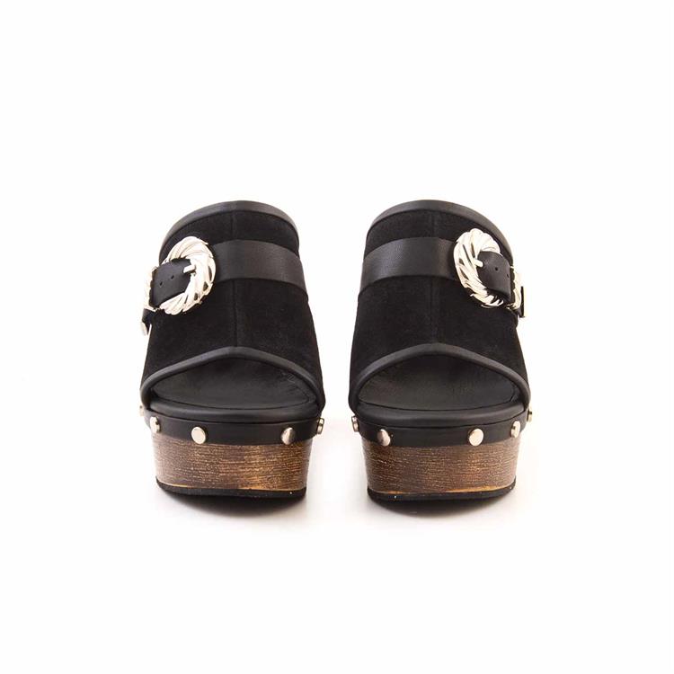 Rouge Kadın Hakiki Deri Kauçuk Taban Siyah Topuklu Ayakkabı