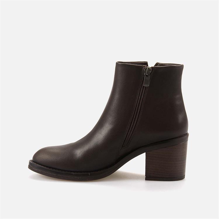 Rouge Kadın Hakiki Deri Kauçuk Taban Kahverengi Topuklu Bot 