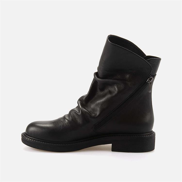 Rouge Kadın Hakiki Deri Kauçuk Taban Siyah Topuklu Bot 