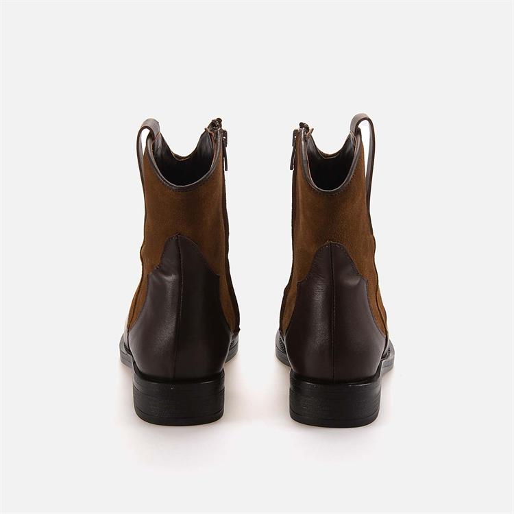 Rouge Kadın Hakiki Deri Termo Taban Kahverengi Süet Western Bot 