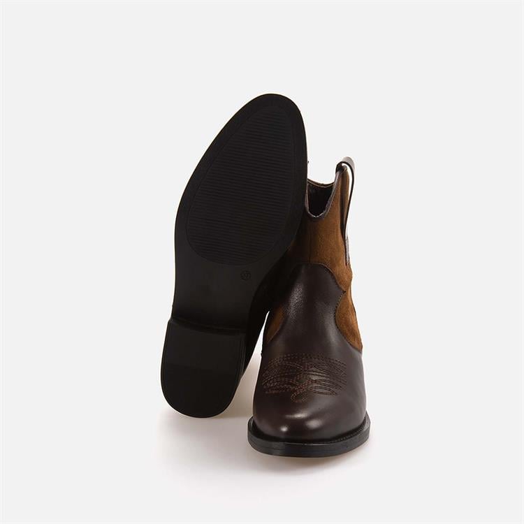 Rouge Kadın Hakiki Deri Termo Taban Kahverengi Süet Western Bot 