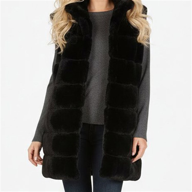 Rouge Kürklü Kadın Deri Mont 23871-YLK-BL-2753