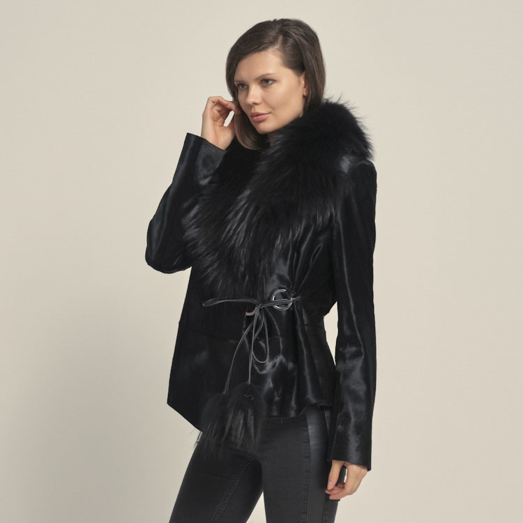 Rouge  Kürklü Kadın Deri Mont P253K