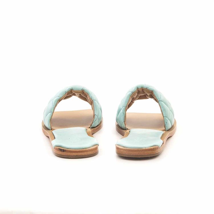 Rouge Kadın Rugan Deri Neolit Taban Açık Mavi Terlik Terlik