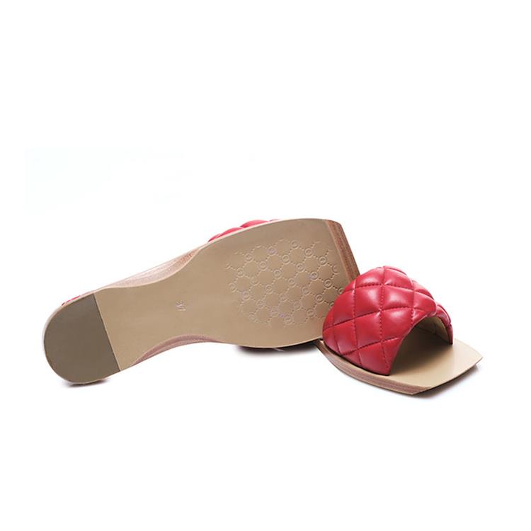 Rouge Kadın Rugan Deri Neolit Taban Kırmızı Terlik Terlik