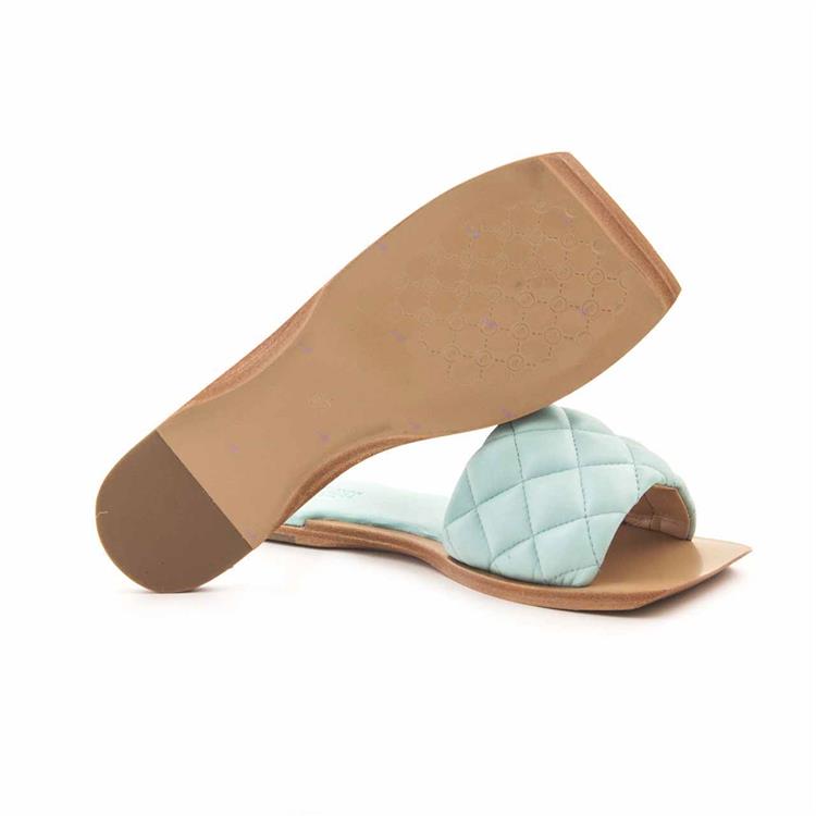 Rouge Kadın Rugan Deri Neolit Taban Açık Mavi Terlik Terlik