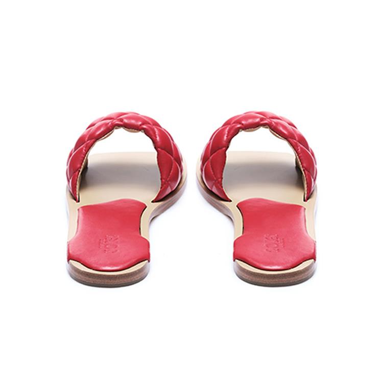 Rouge Kadın Rugan Deri Neolit Taban Kırmızı Terlik Terlik