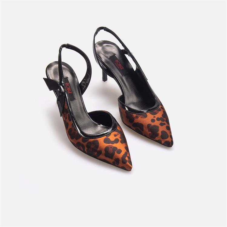 Rouge Kadın Hakiki Deri Microlight Taban Leopar-Siyah Gece & Abiye Ayakkabı