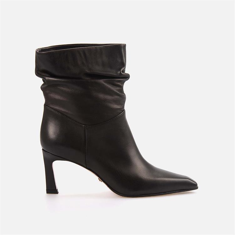 Rouge Kadın Hakiki Deri Enjeksiyon Kösele Taban Siyah Topuklu Bot 