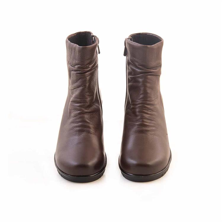 Tanca Kadın Hakiki Deri Kauçuk Taban Kahverengi Günlük Bot