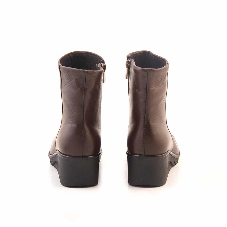 Tanca Kadın Hakiki Deri Kauçuk Taban Kahverengi Günlük Bot