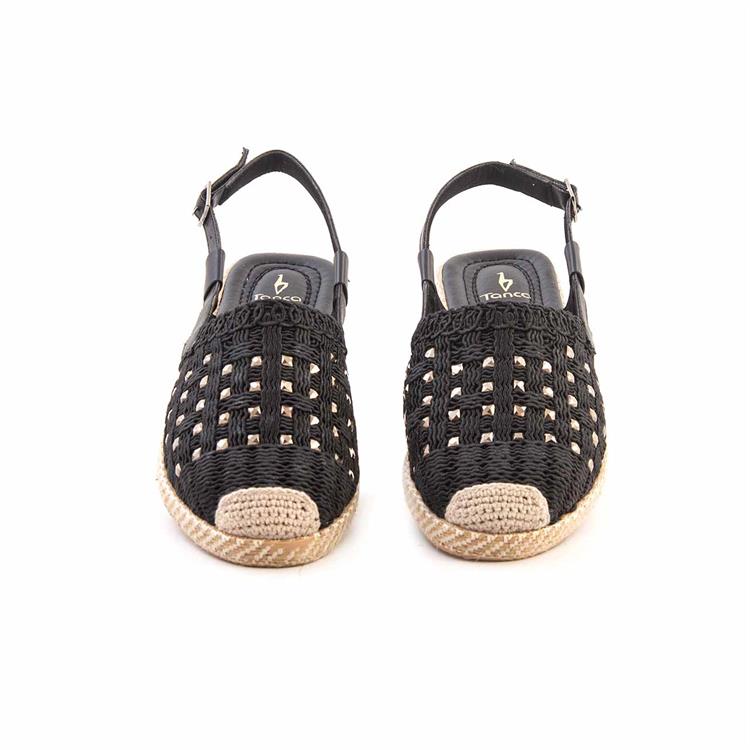 Tanca Kadın Espadril Siyah Sandalet Ayakkabı