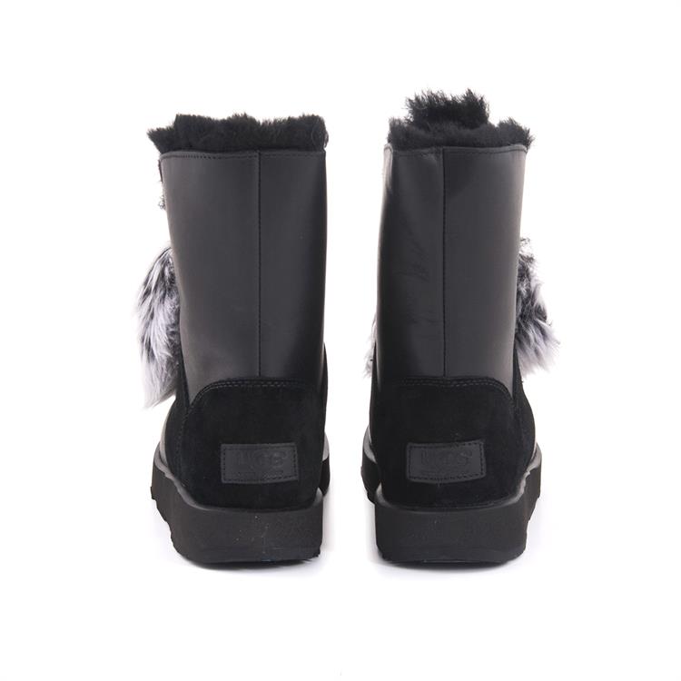 Ugg Kadın Süet Kauçuk Taban Siyah Günlük Bot