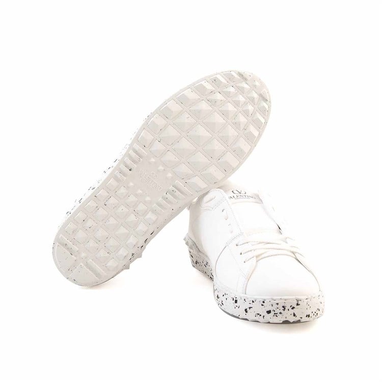 Valentino Garavani Erkek Hakiki Deri Beyaz Spor & Sneaker Ayakkabı