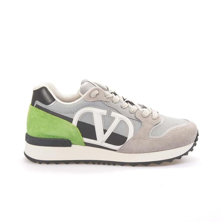 Valentino Garavani Erkek Hakiki Deri Gri-Yeşil Spor & Sneaker Ayakkabı