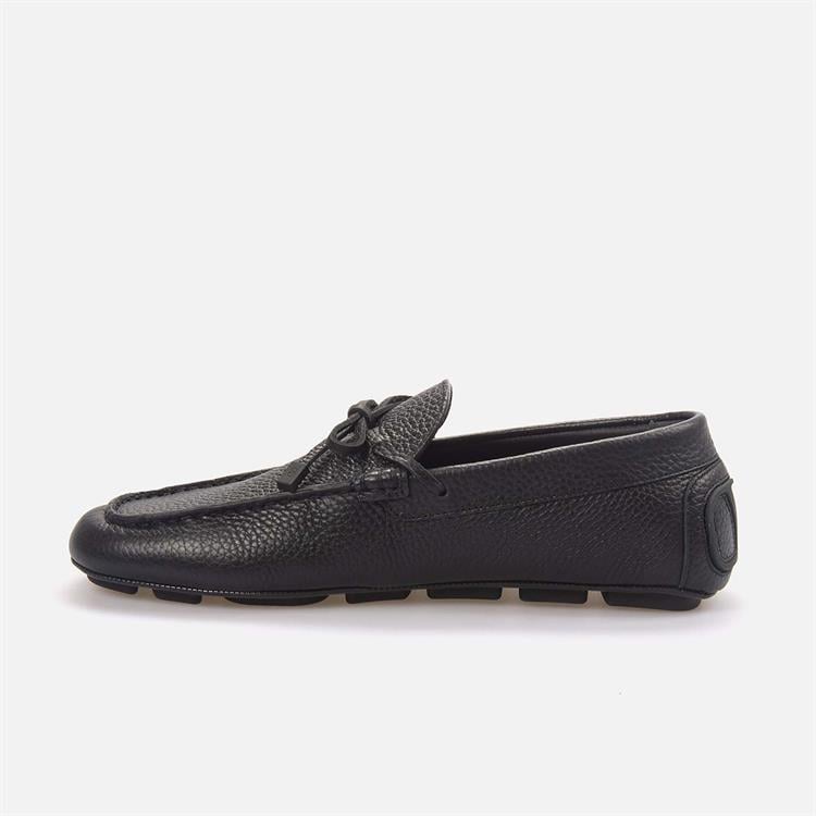 Valentino Garavani Erkek Hakiki Deri Siyah Loafer Konforlu Ayakkabı