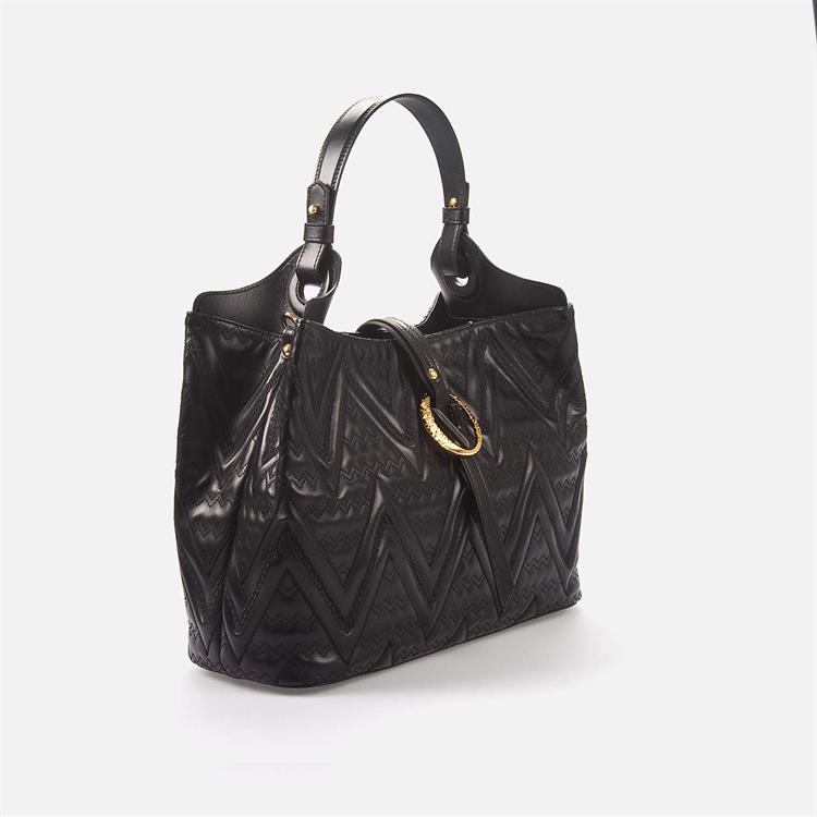 Valentino Orlandi Kadın Hakiki Deri Siyah Kol Çantası 