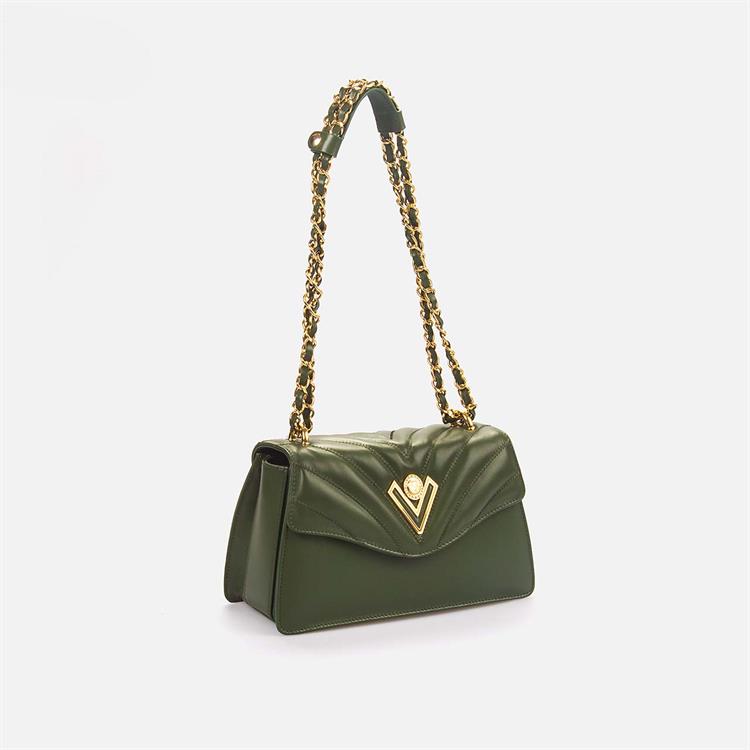 Valentino Orlandi Kadın Hakiki Deri Yeşil Omuz Çantası 