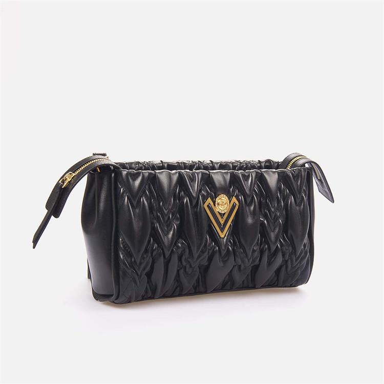 Valentino Orlandi Kadın Hakiki Deri Siyah Omuz Çantası 