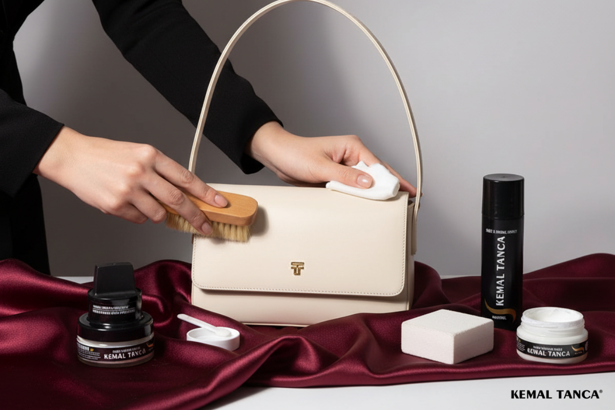 Beyaz çanta bakımı ve temizliği