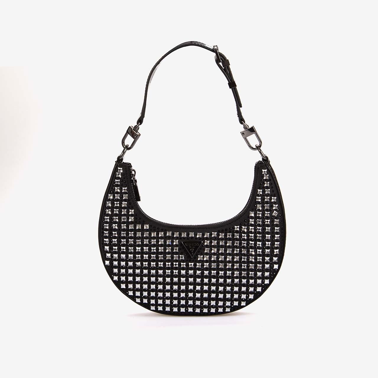 Omuz ÇantasıGuessGuess Kadın Siyah Lua Zımba Detaylı Hobo Çanta HWIM9205010