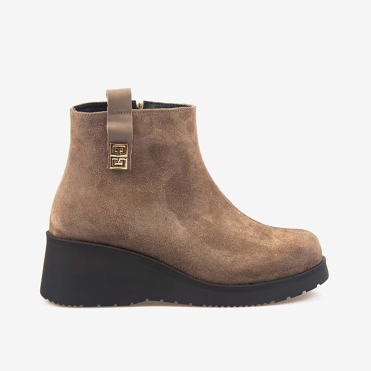 Günlük BotKemal TancaKemal Tanca Hakiki Deri Kadın Dolgu Topuk Bot 601377