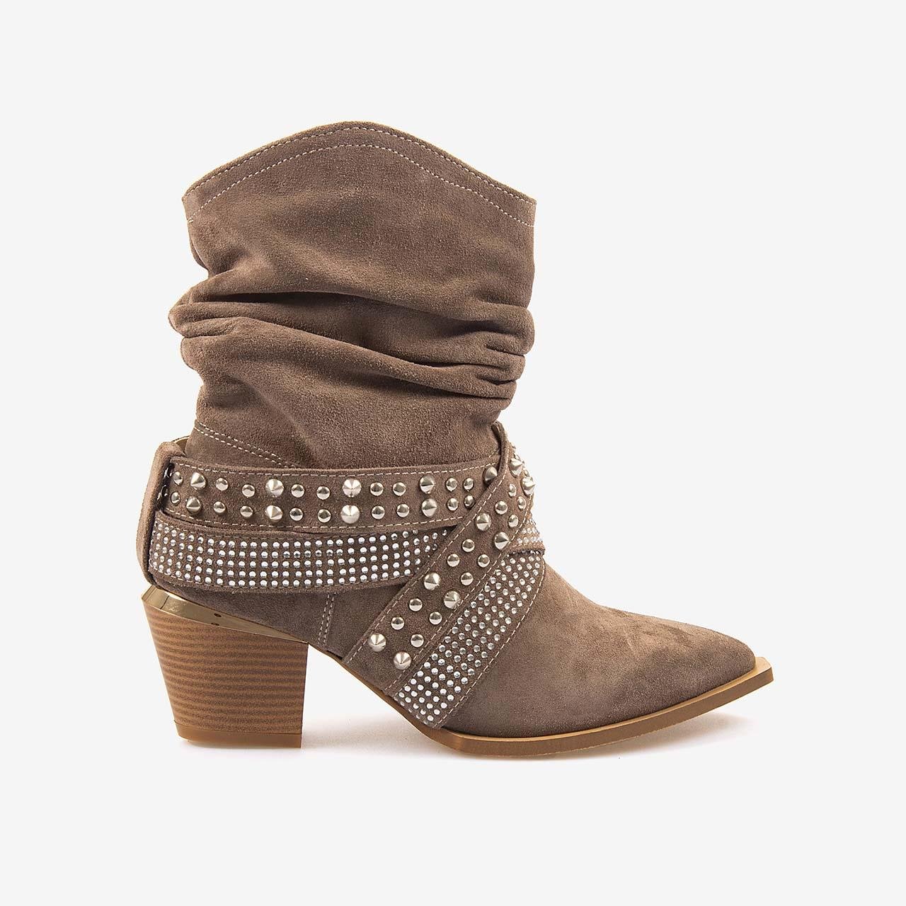 Western BotKemal TancaKemal Tanca Hakiki Deri Süet Kadın Western Bot 26-103152K