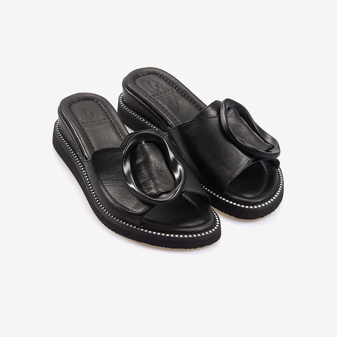 Buckle Topshop Pedro Sandals ANGULUS 5773-101 Slip-in Sandal BLACK