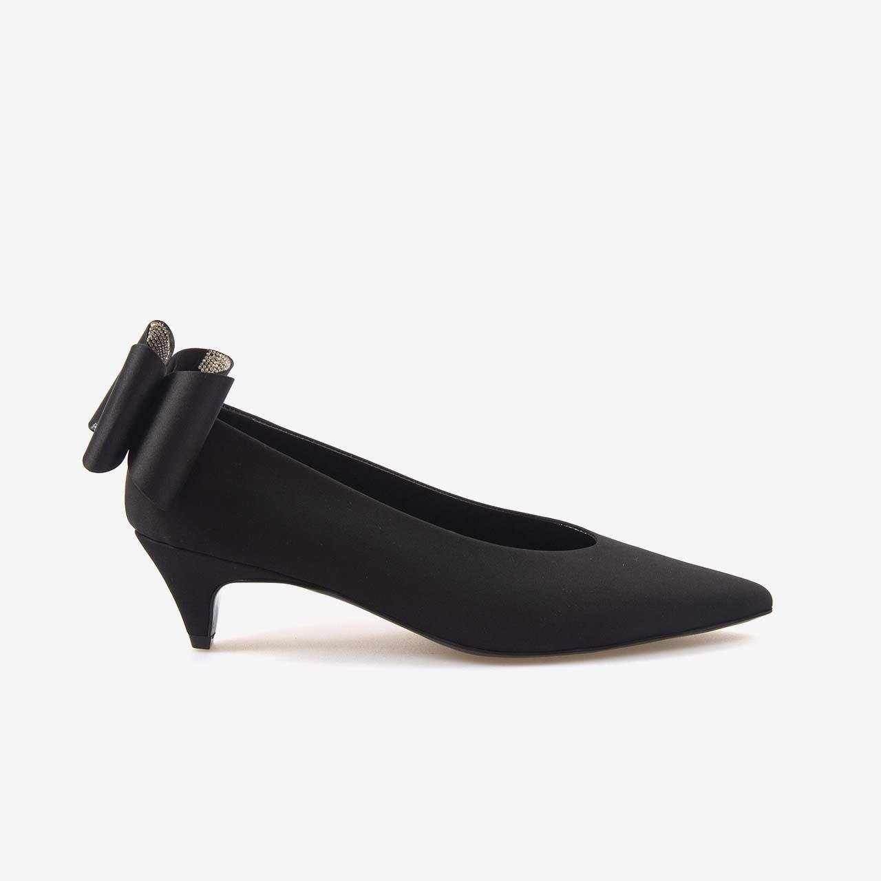 Topuklu AyakkabıMocassiniMocassini Saten Kadın Topuklu Ayakkabı 140-24