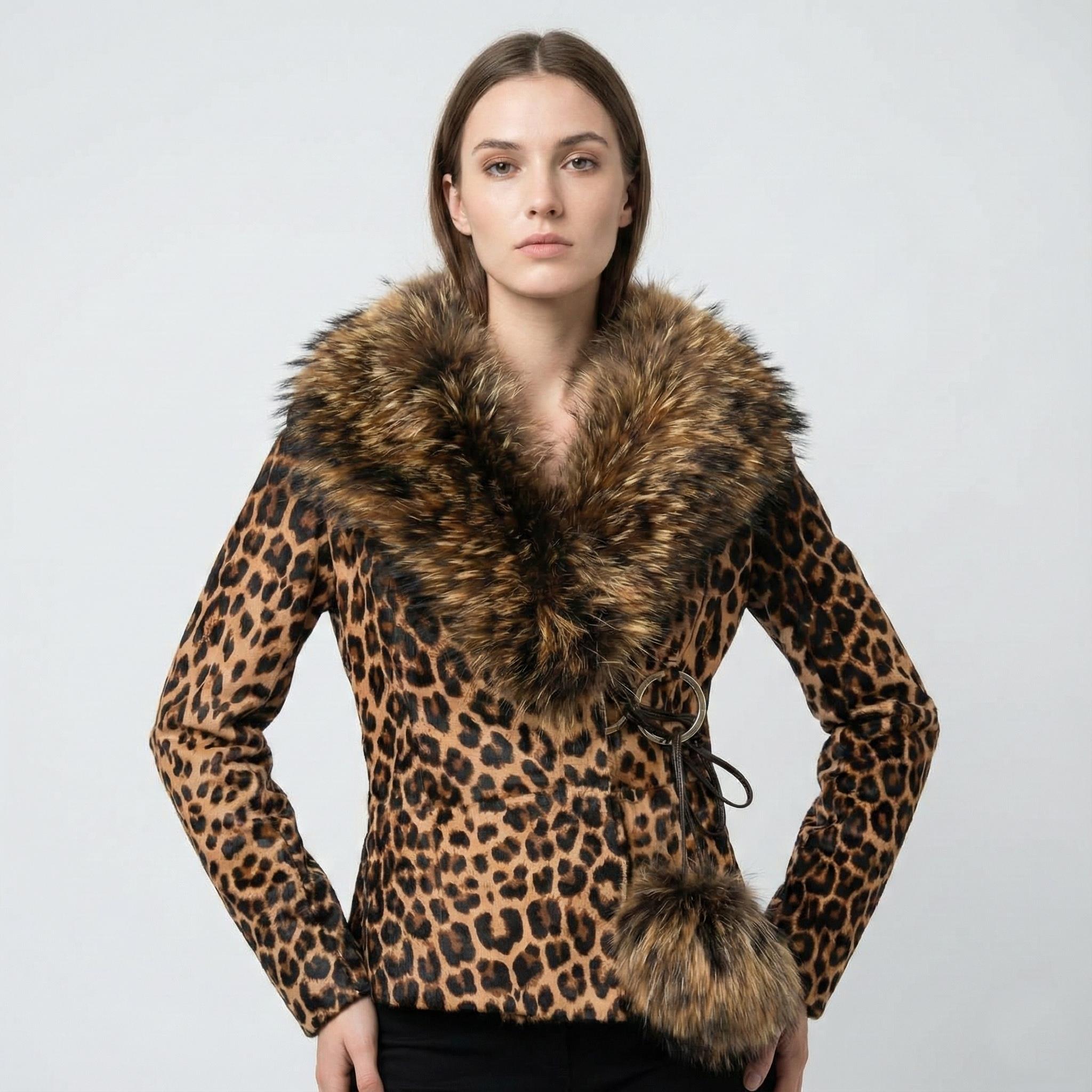 KürkRougeRouge  Kürklü Kadın Deri Mont P253K