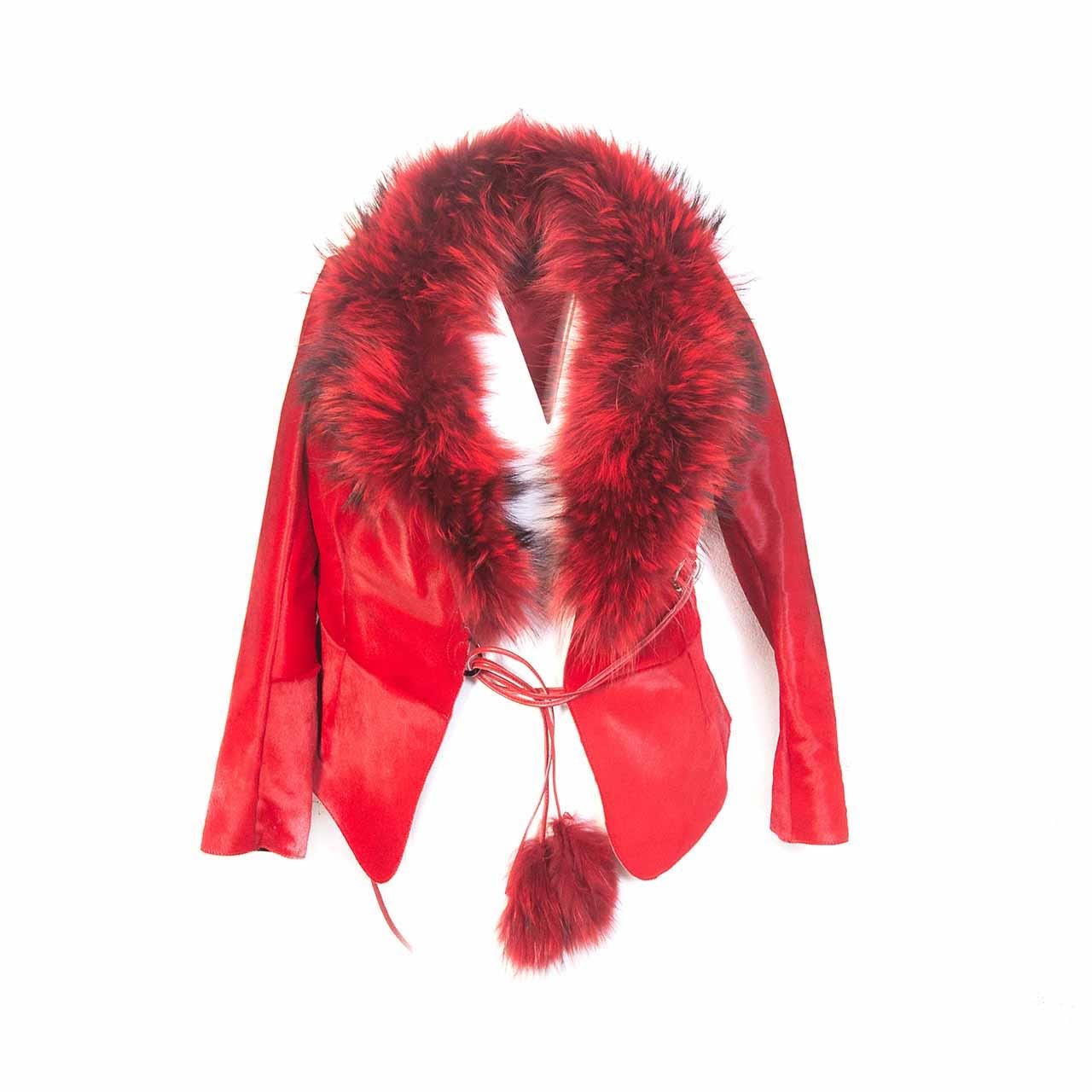 KürkRougeRouge  Kürklü Kadın Deri Mont P253K