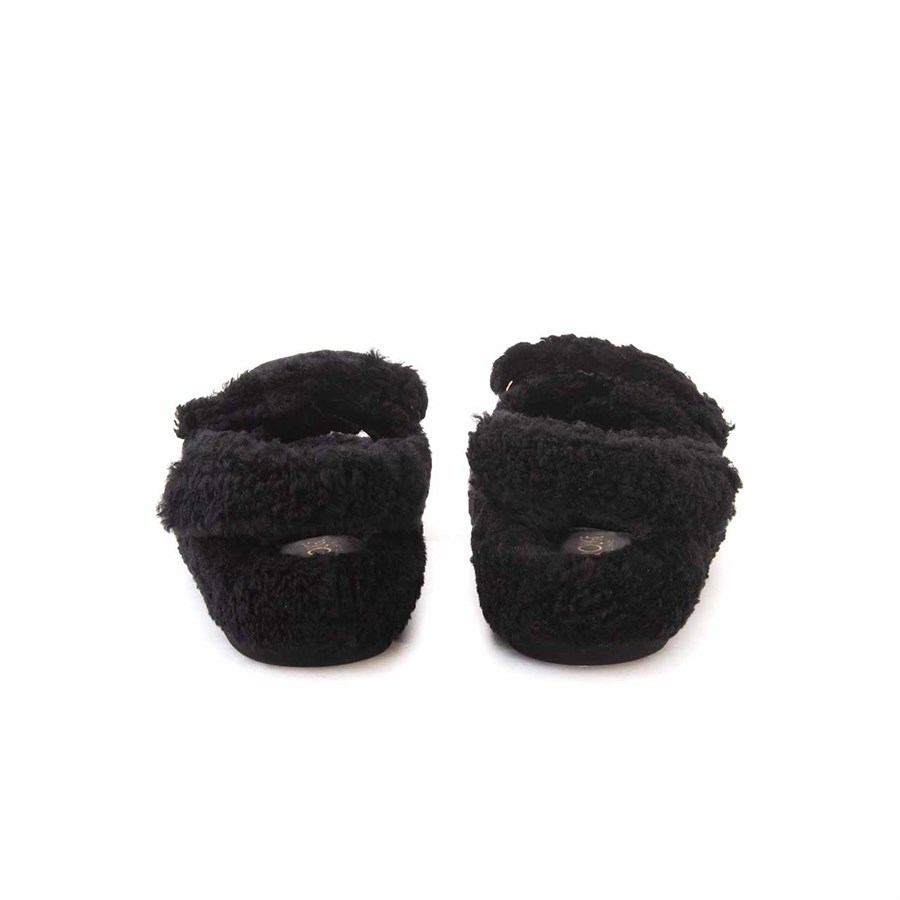 Rouge Kadın Hakiki Deri Microlight Taban Siyah Sandalet 