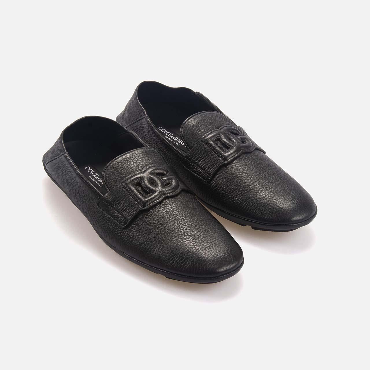 Dolce Gabbana Erkek Hakiki Deri Siyah Loafer Konforlu Ayakkabı
