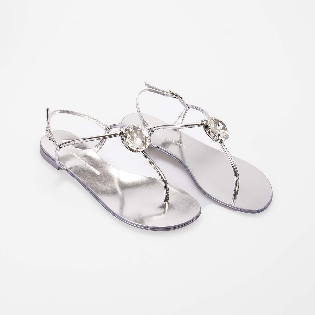 Giuseppe Zanotti Kadın Argento Sandalet Ayakkabı